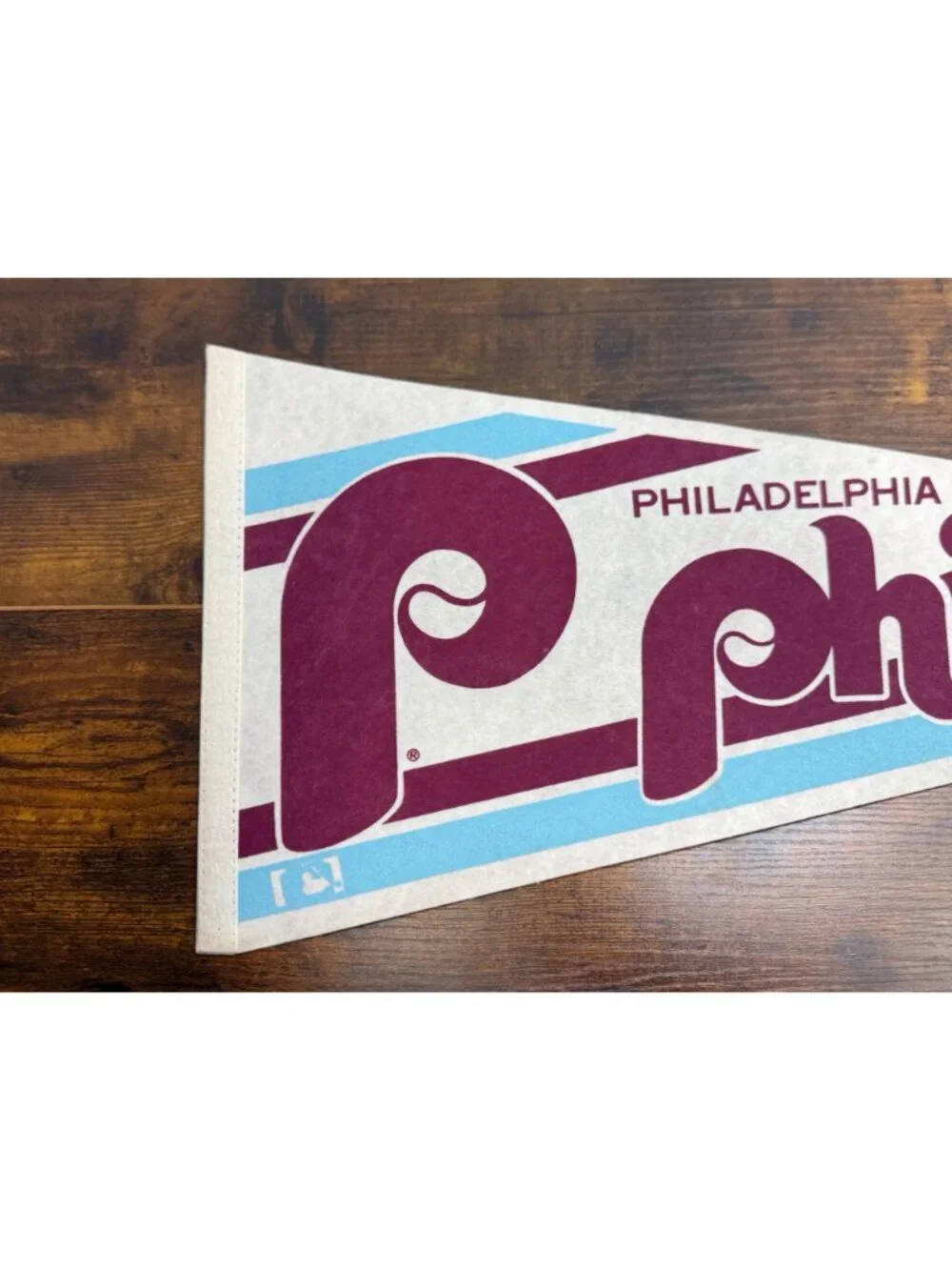 Vintage Philadelphia Phillies Felt Pennant MLB Baseball Memorabilia 29.5 inches